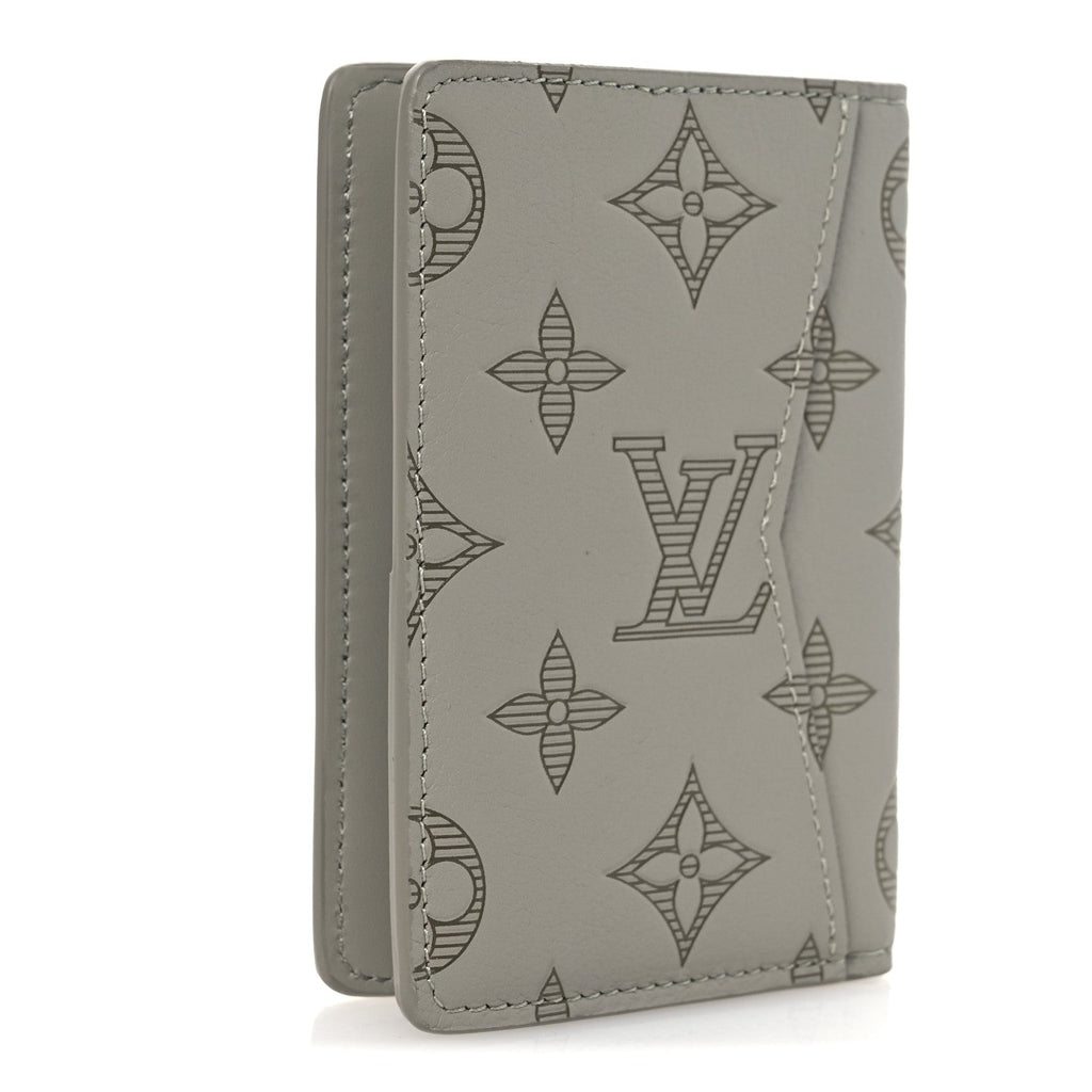 Calfskin Monogram Shadow Pocket Organizer Sand