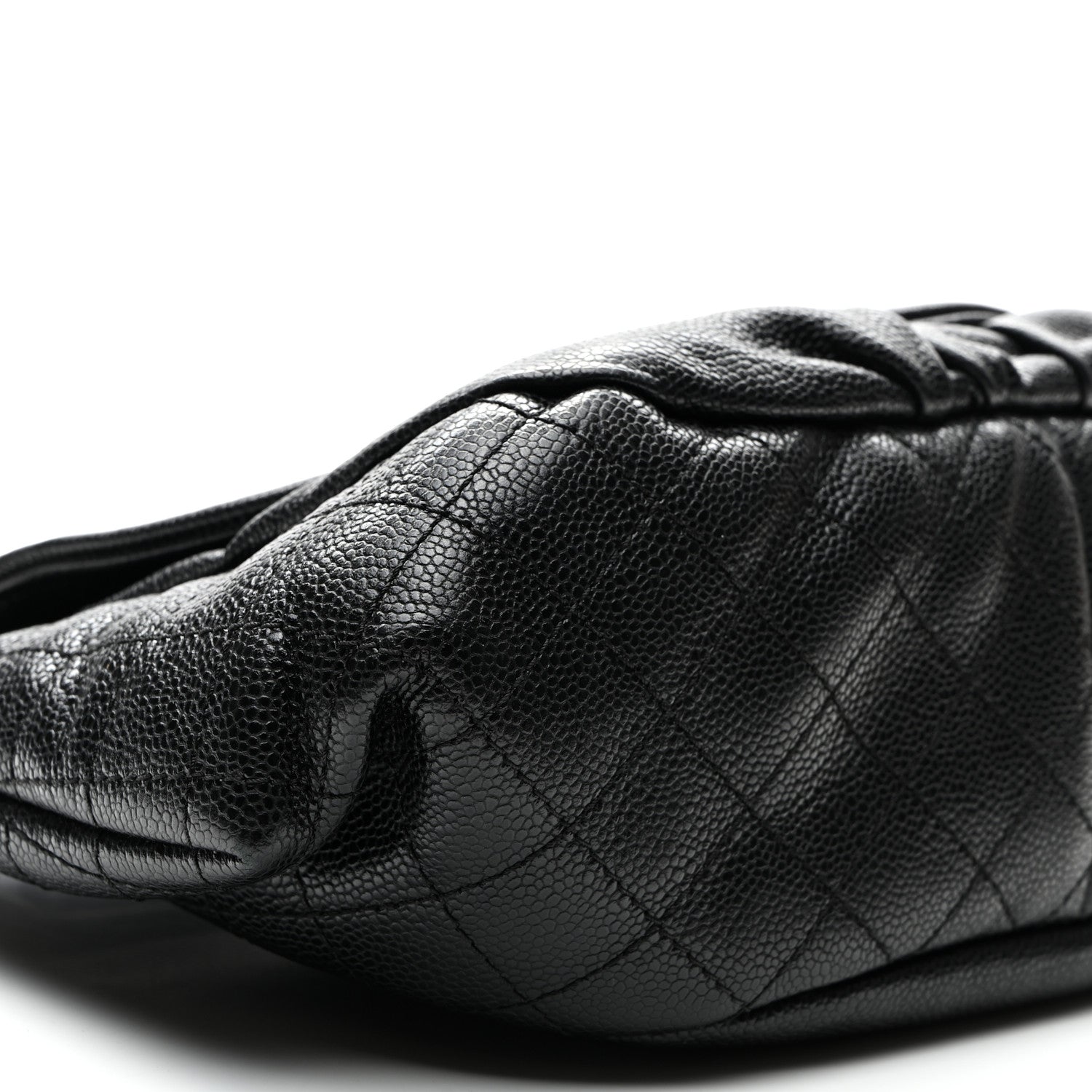 Caviar Half Moon Large Flap Black