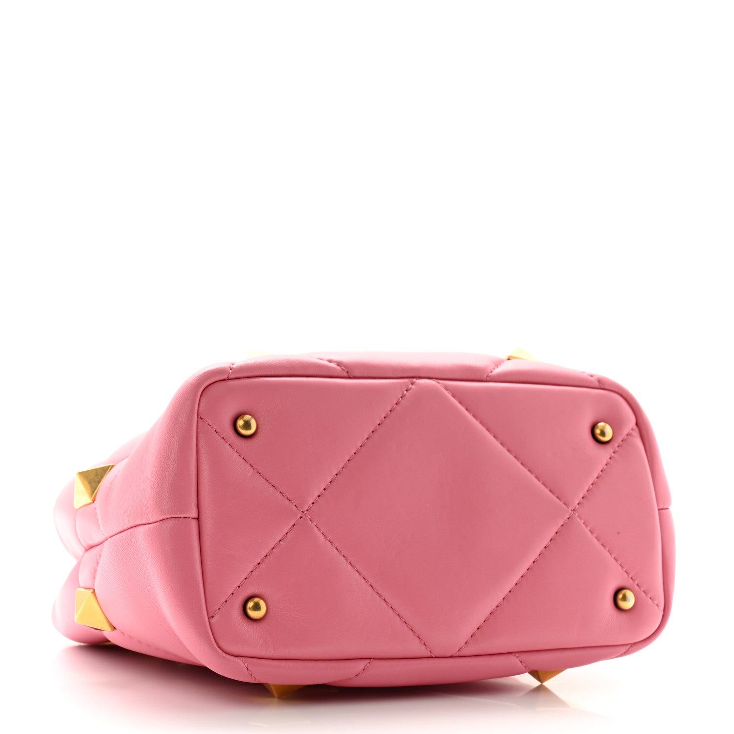 Nappa Small Roman Stud The Handle Bag Flamingo Pink