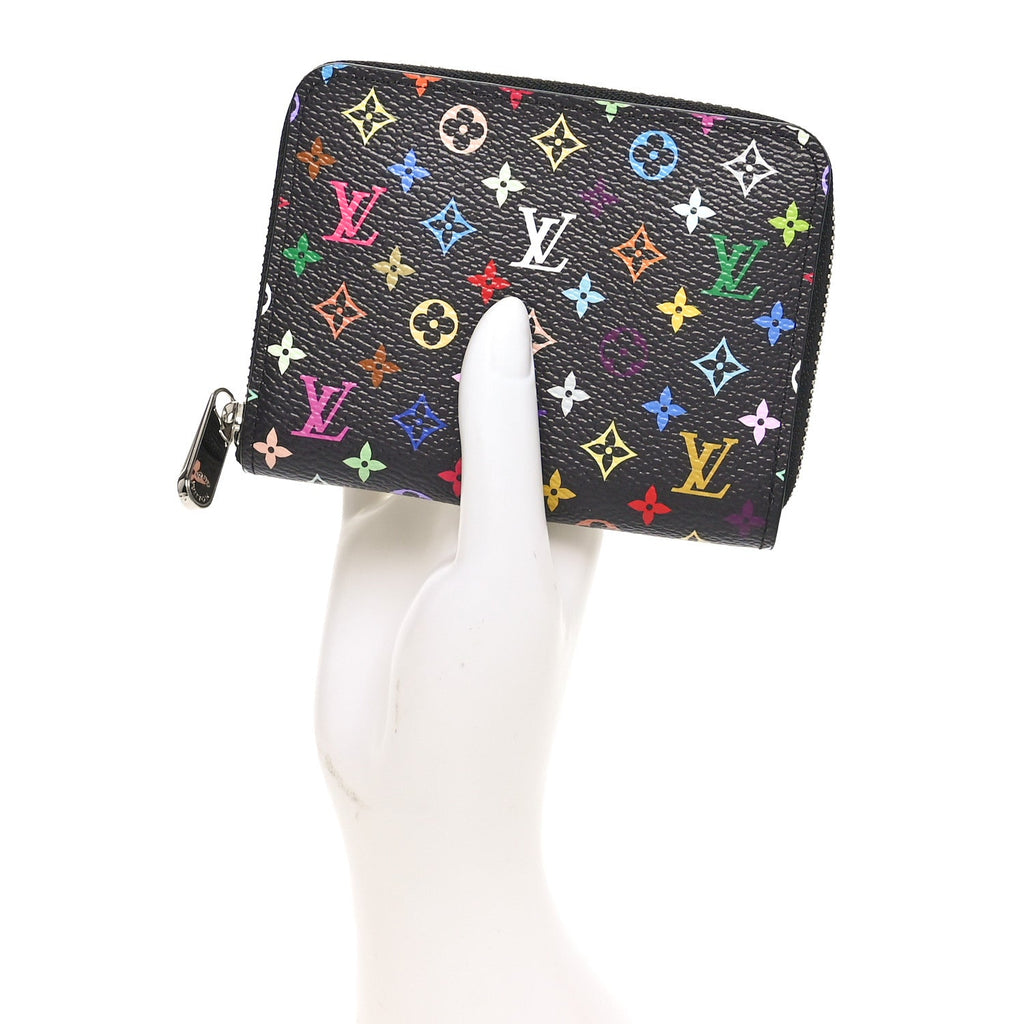 LV x TM Monogram Multicolor Zippy Coin Purse Black