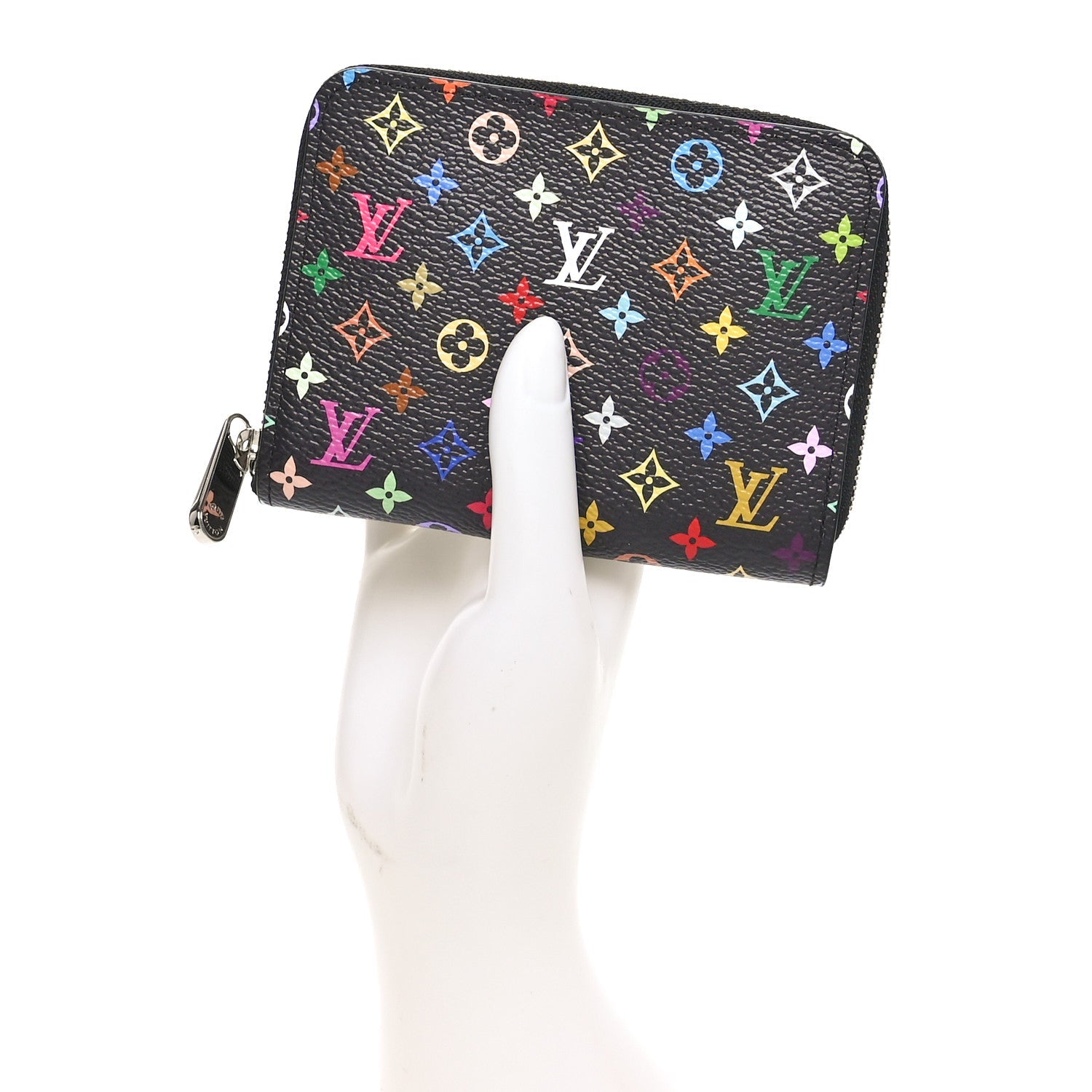 LV x TM Monogram Multicolor Zippy Coin Purse Black