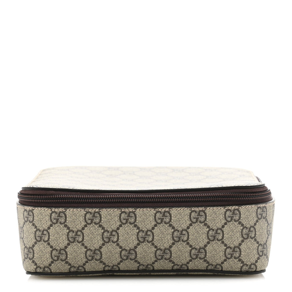 GG Supreme Monogram Medium Packing Cube Beige Ebony New Acero