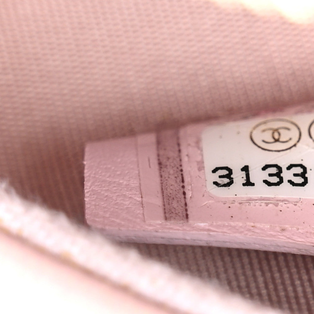 Lambskin Quilted Chanel 19 Round Clutch With Chain Pink