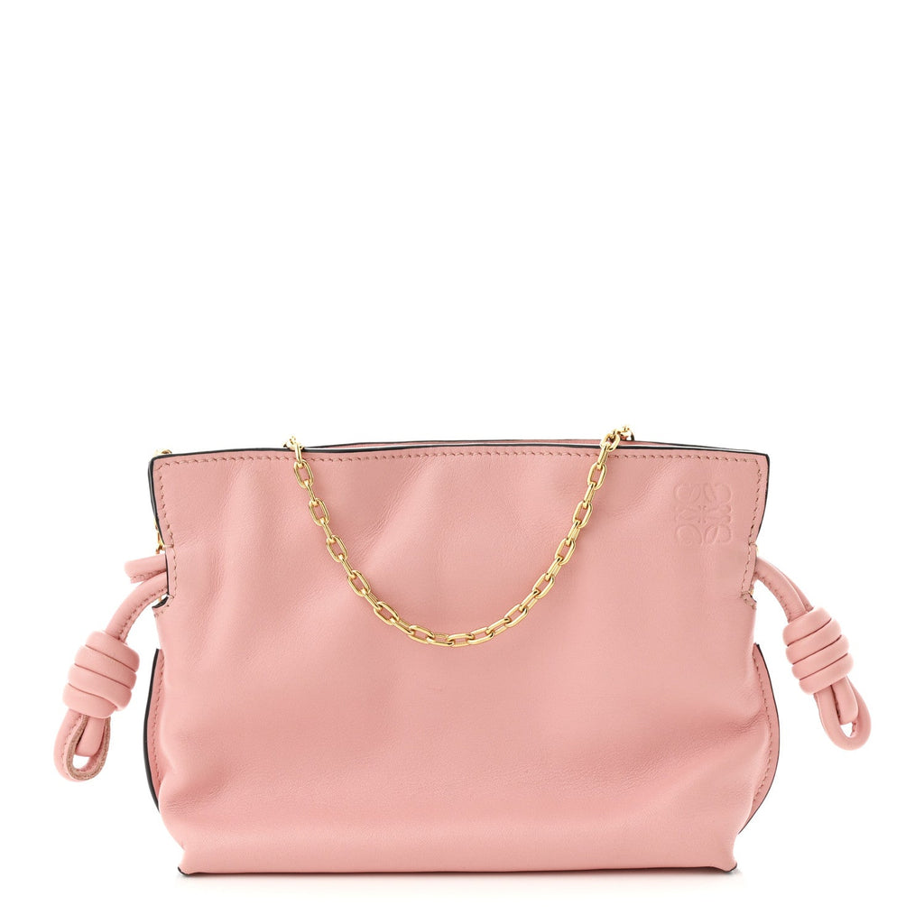Calfskin Nano Flamenco Knot Clutch Warm Blossom