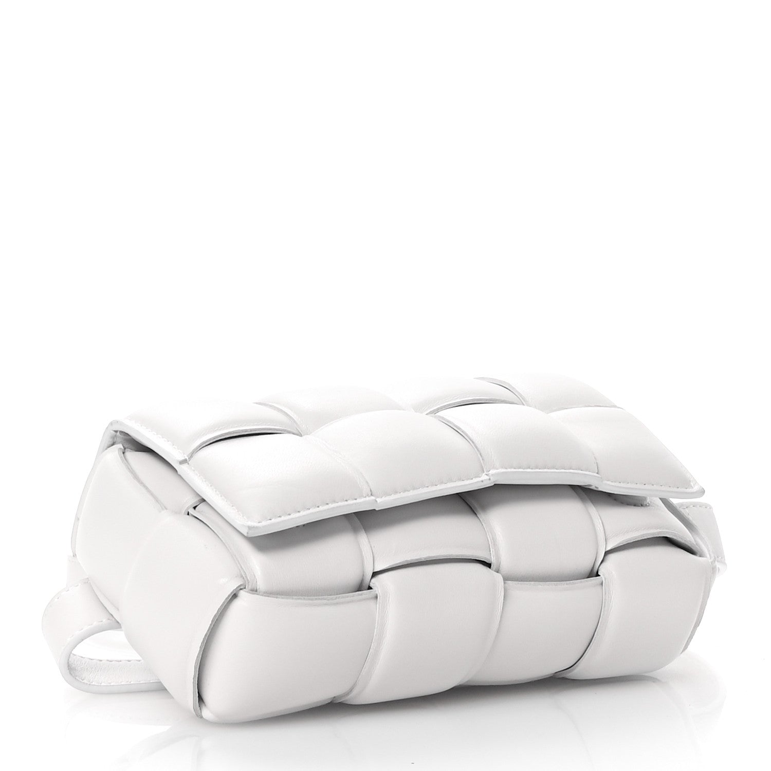Nappa Maxi Intrecciato Padded The Belt Cassette Bag White
