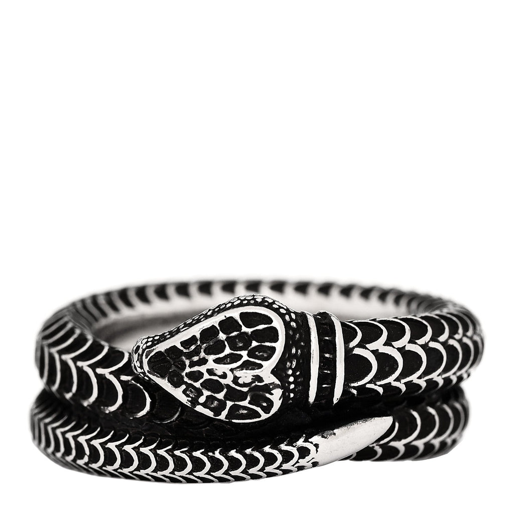 Sterling Silver Gucci Garden Snake Ring 57 8