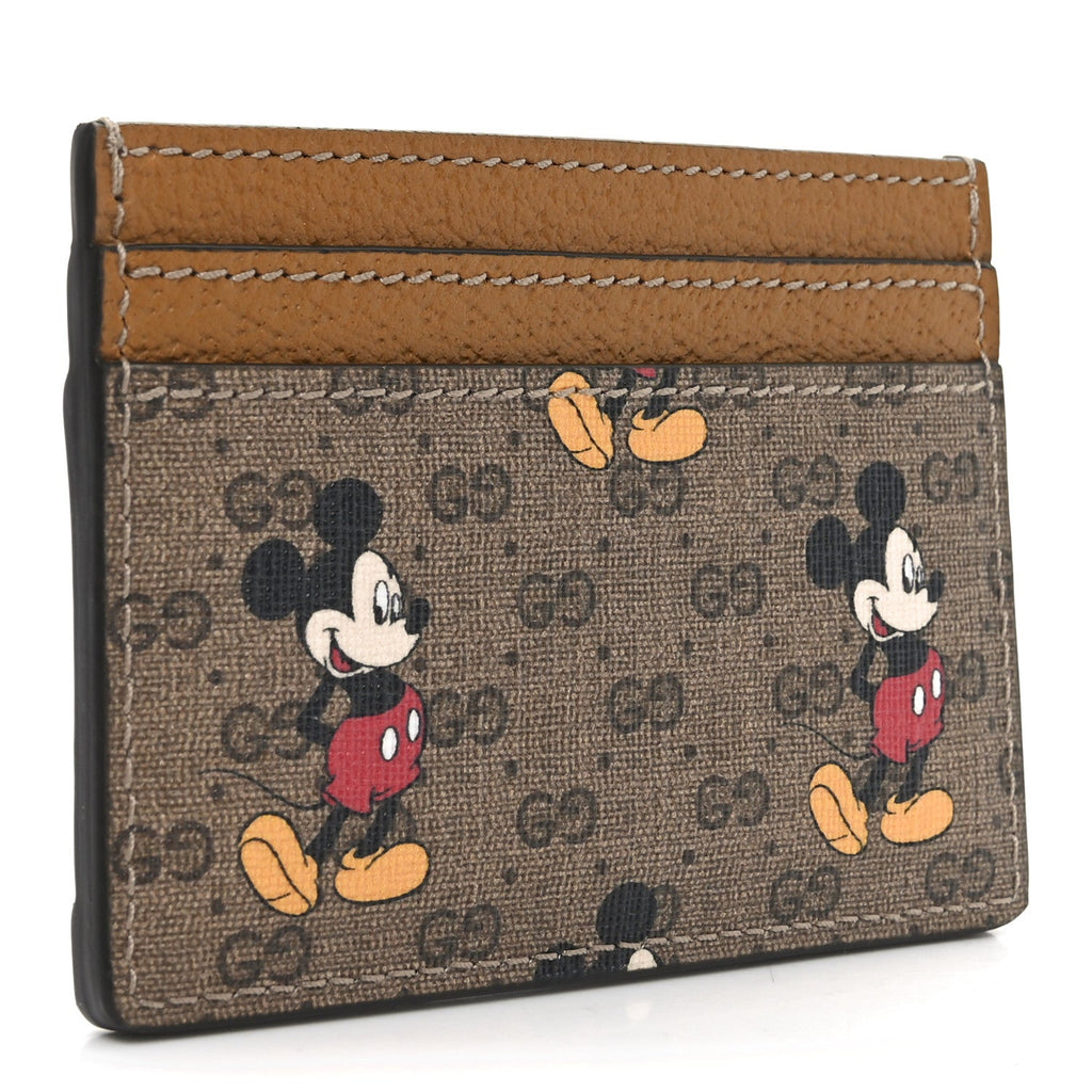 X DISNEY Mini Vintage GG Supreme Monogram Mickey Mouse  Holder Beige Vintage Sun Oil