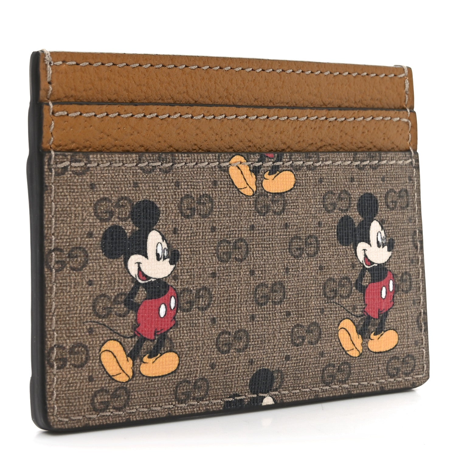 X DISNEY Mini Vintage GG Supreme Monogram Mickey Mouse  Holder Beige Vintage Sun Oil