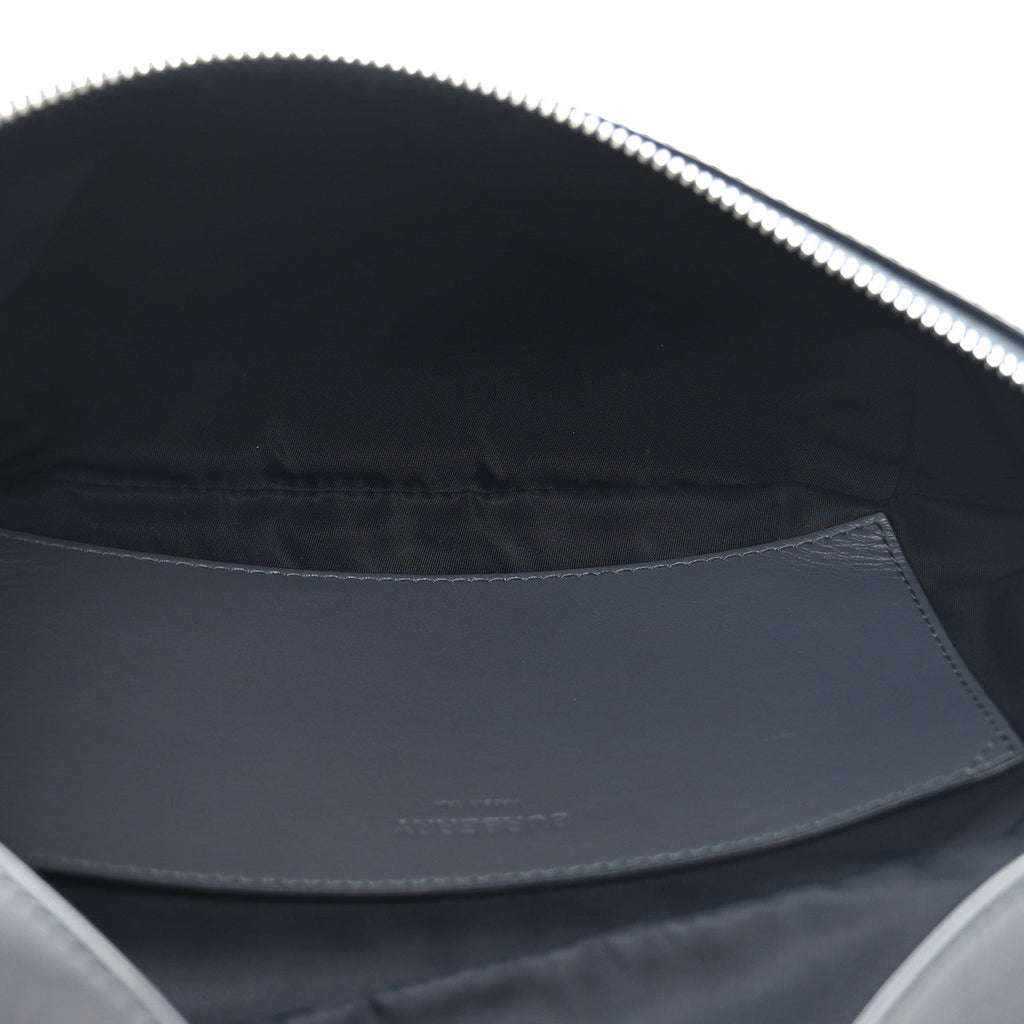 Calfskin Horseferry Print Medium Sonny Bum Bag Dark Ash Grey