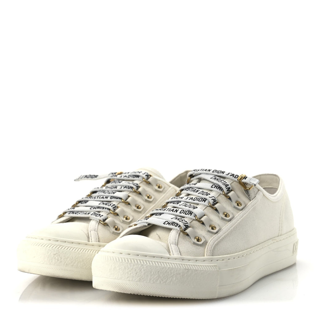Canvas Walk'N'Dior Low Top Sneakers 39 White
