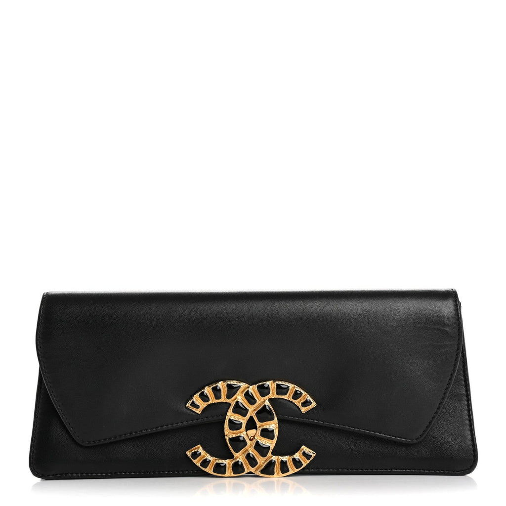 Lambskin Evening In Egypt Clutch Black