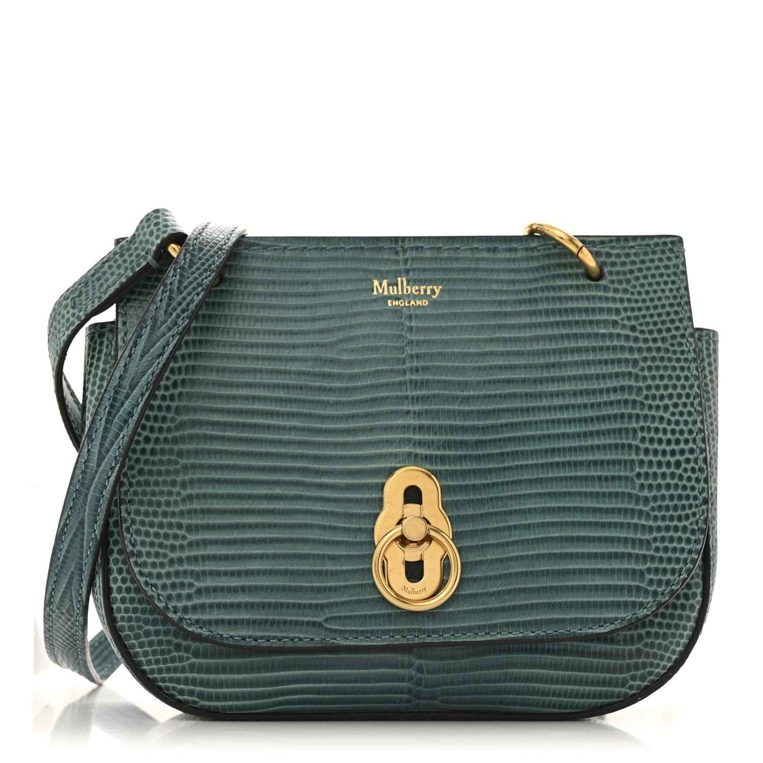 Lizard Embossed Calfskin Mini Amberley Satchel Frozen
