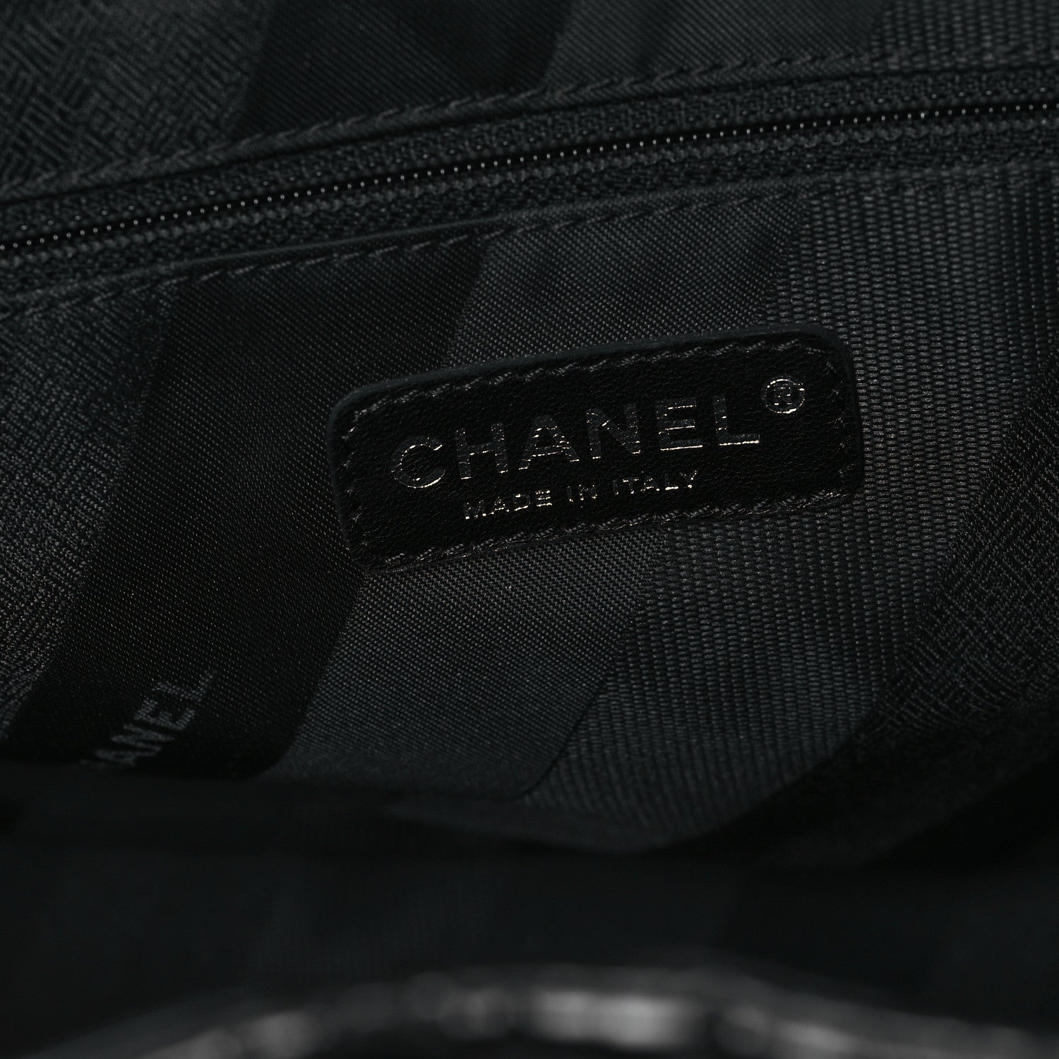 Glazed Calfskin Lambskin Quilted Portobello Tote Black Grey