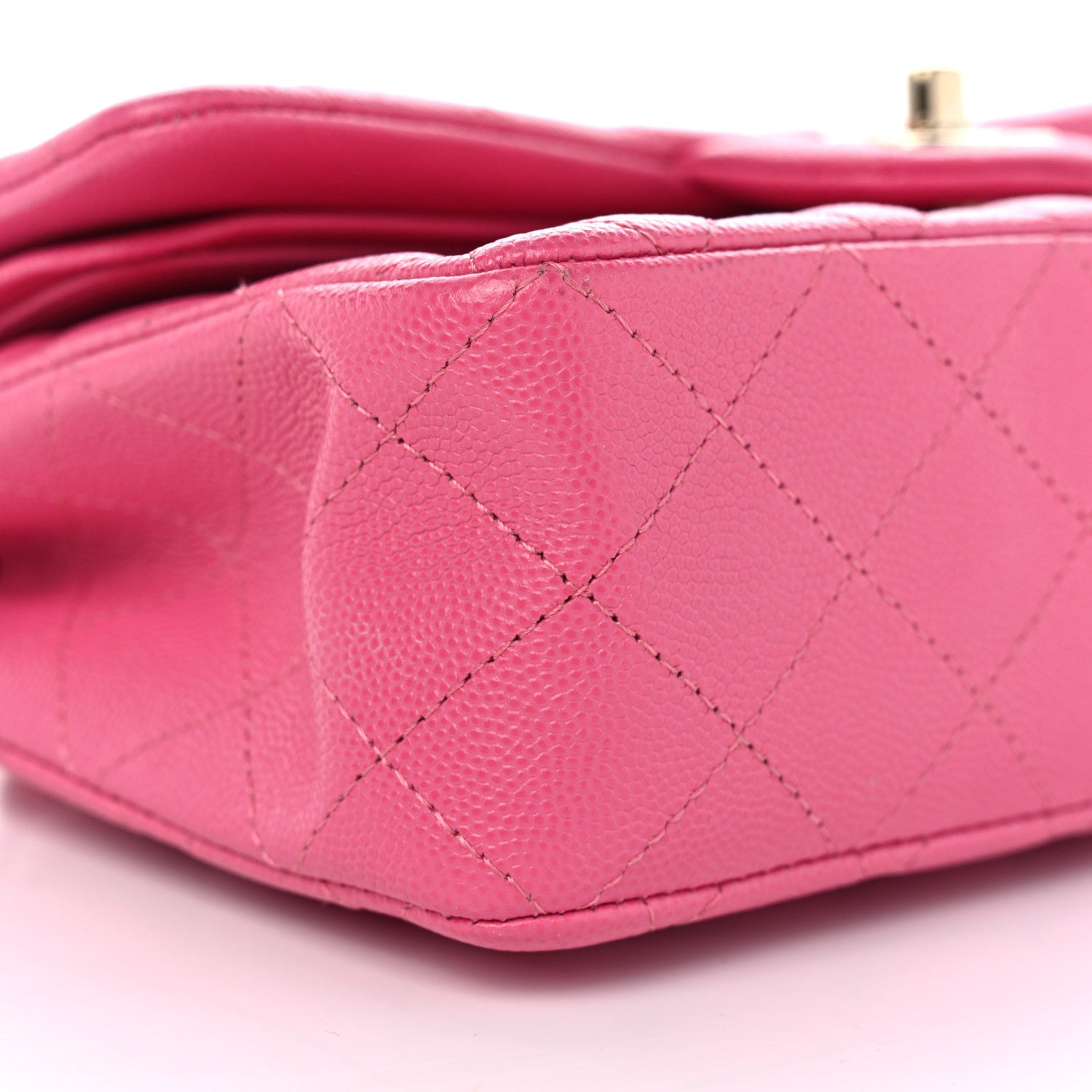 Caviar Quilted Small Double Flap Pink