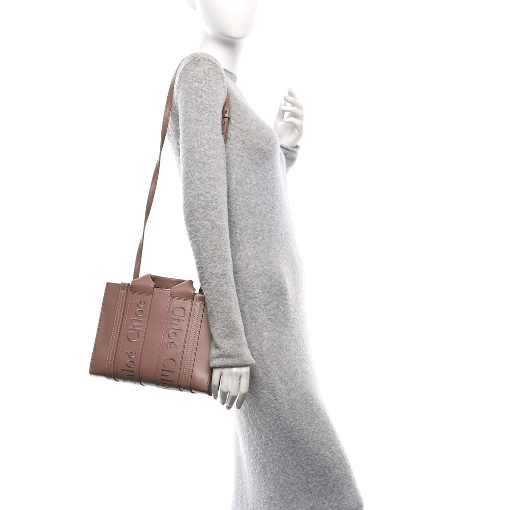Calfskin Small Woody Tote Anemone Pink