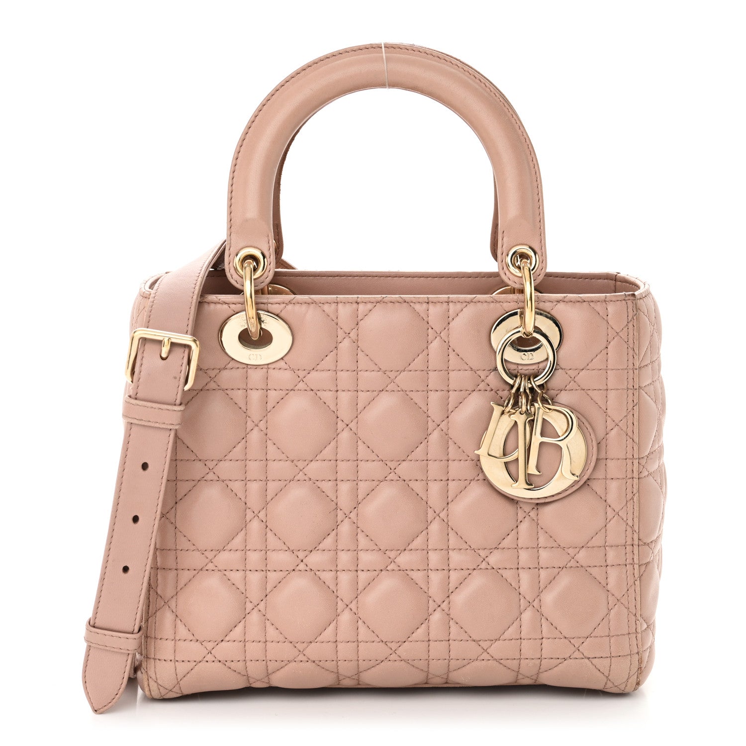 Lambskin Cannage Medium Lady Dior Light Pink