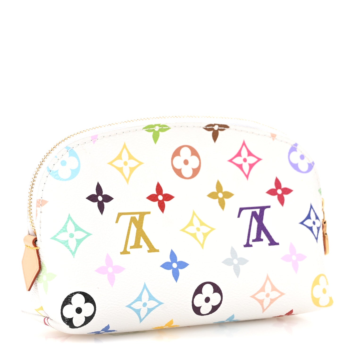 LV x TM Monogram Multicolor Cosmetic Pouch PM White