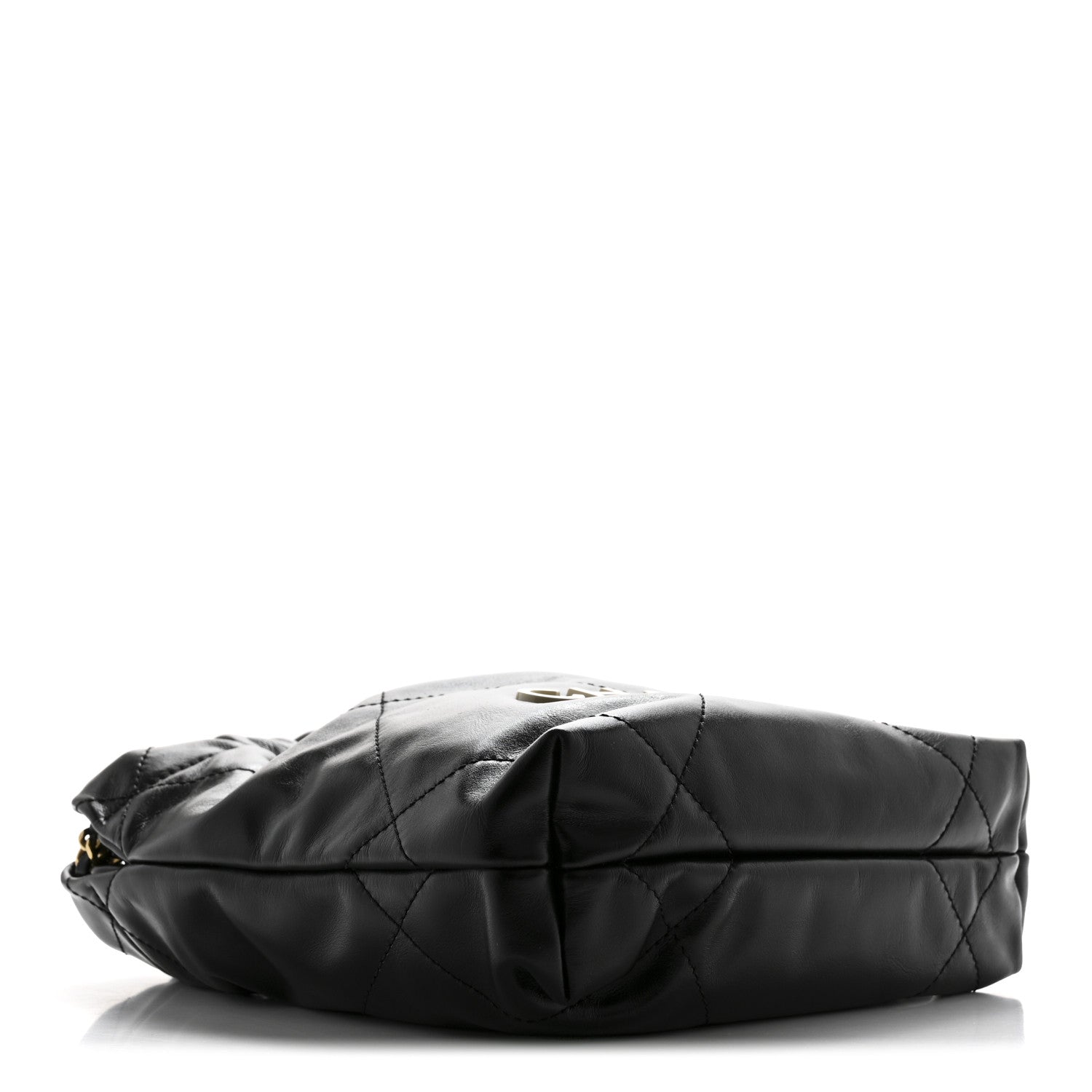 Shiny Calfskin Quilted Mini Chanel 22 Black White