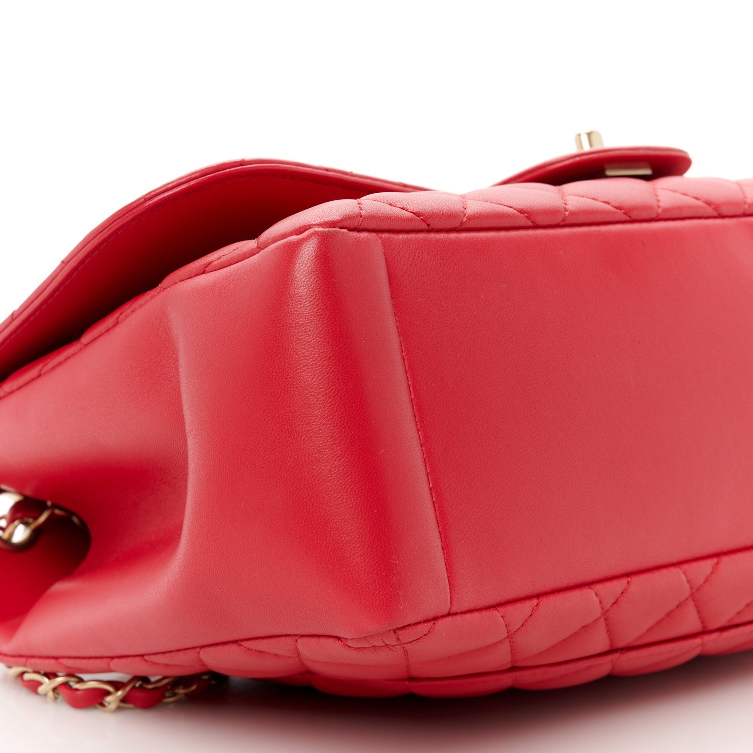 Lambskin Quilted Jumbo Mademoiselle Chic Flap Fuchsia