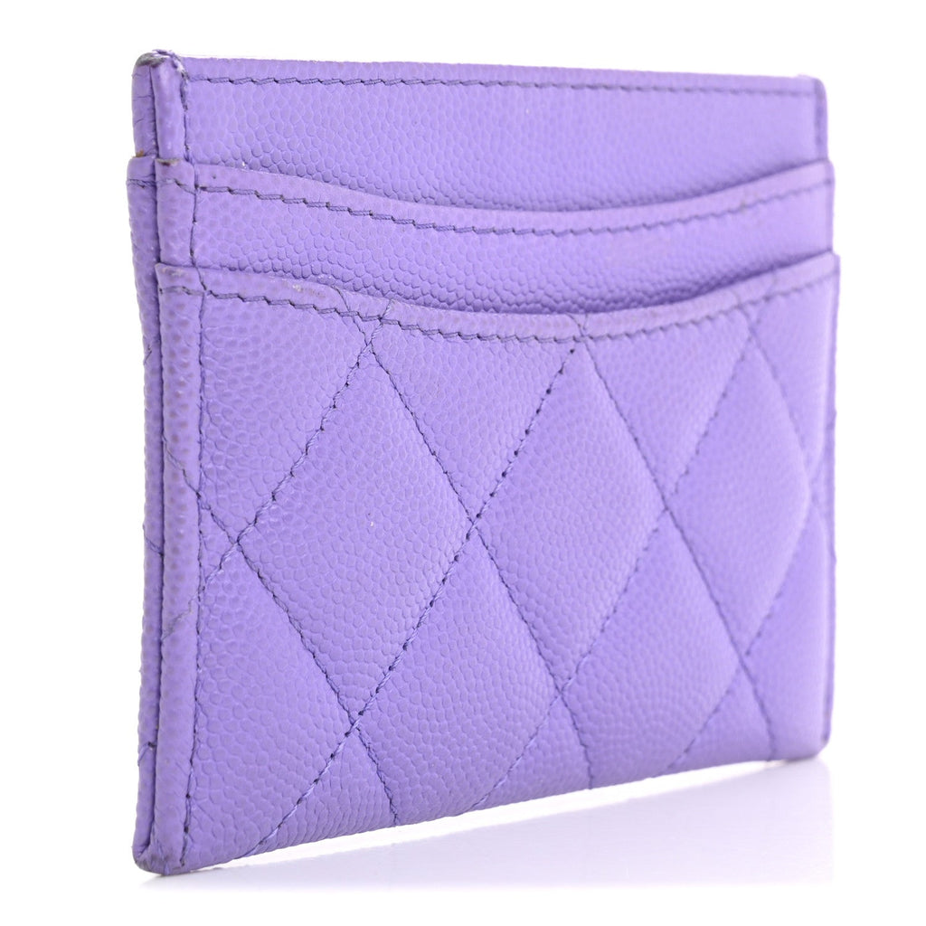 Caviar Quilted  Holder Purple
