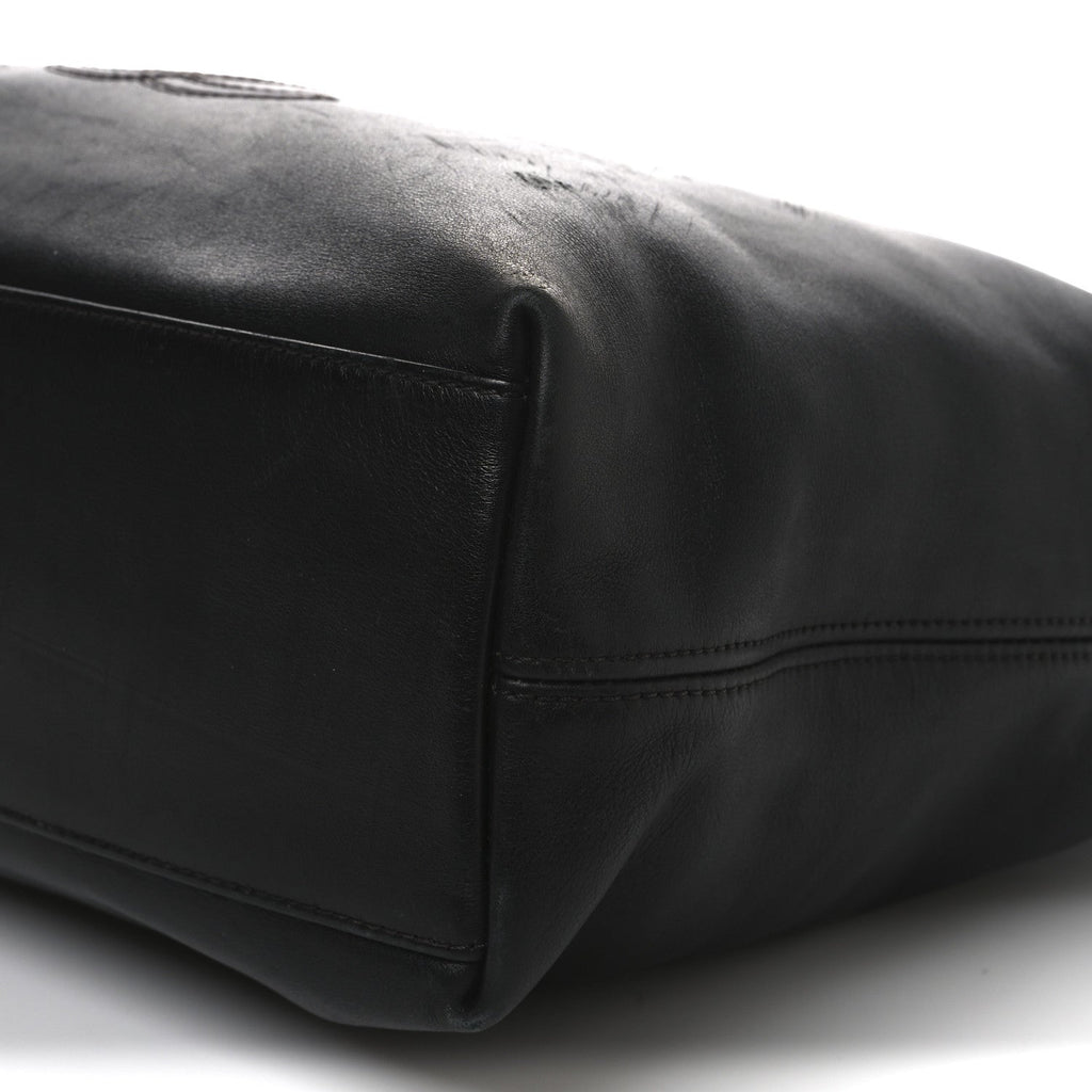 Lambskin CC Shopping Tote Black