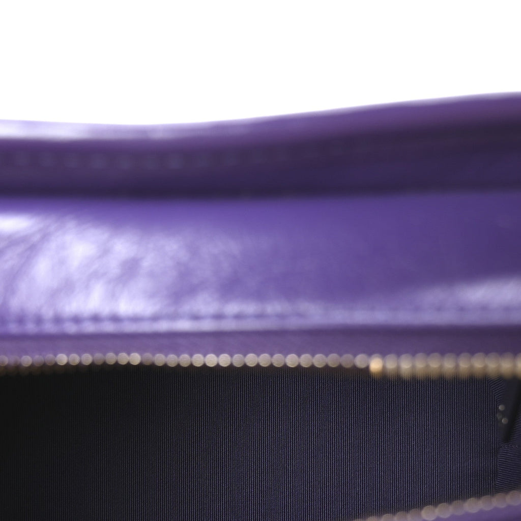 Aged Calfskin Chevron Quilted Small Gabrielle Hobo Purple
