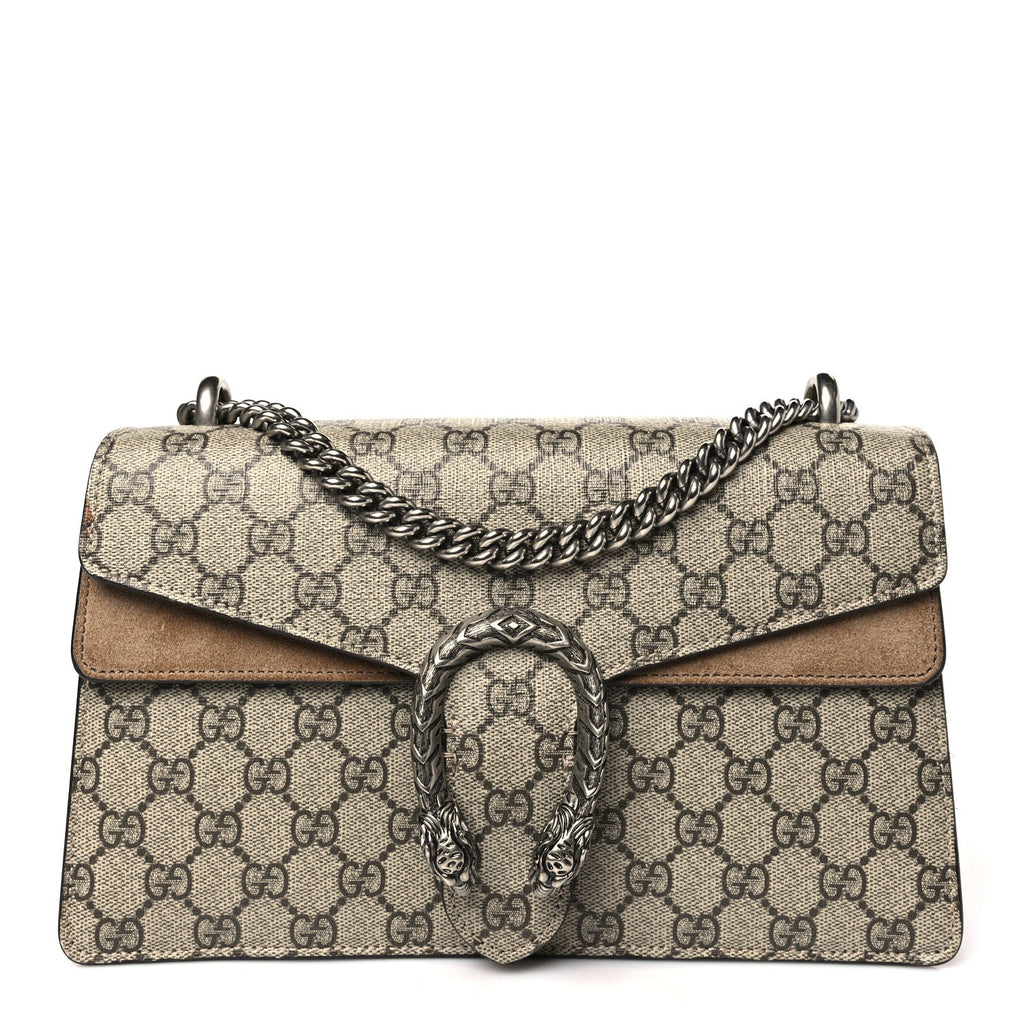 GG Supreme Monogram Small Dionysus Shoulder Bag Taupe