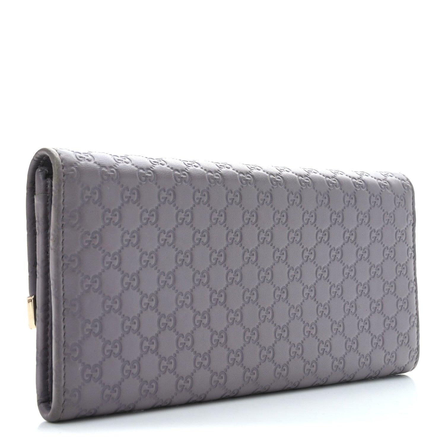Soft Microguccissma Dice Continental Flap Wallet Purple