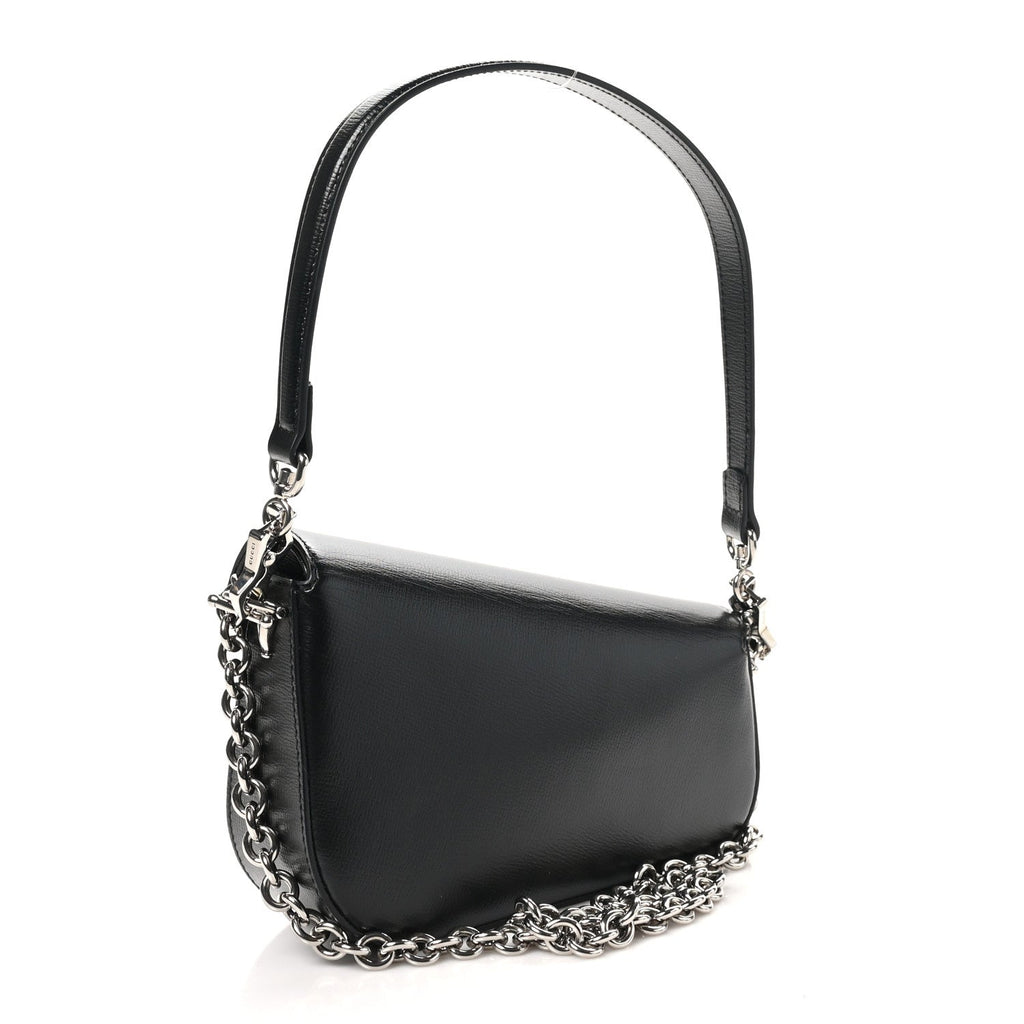 Calfskin Mini Horsebit 1955 Asymmetric Shoulder Bag Black