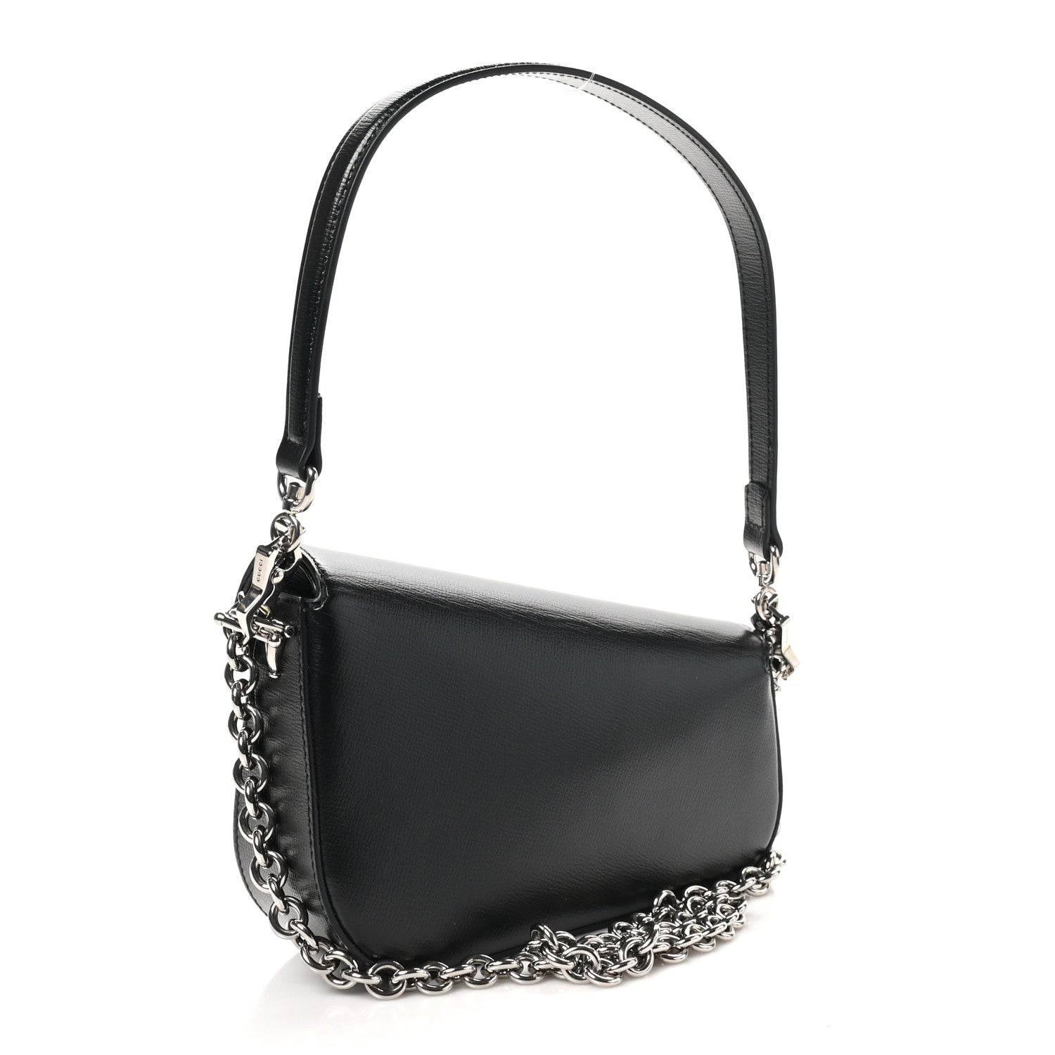 Calfskin Mini Horsebit 1955 Asymmetric Shoulder Bag Black