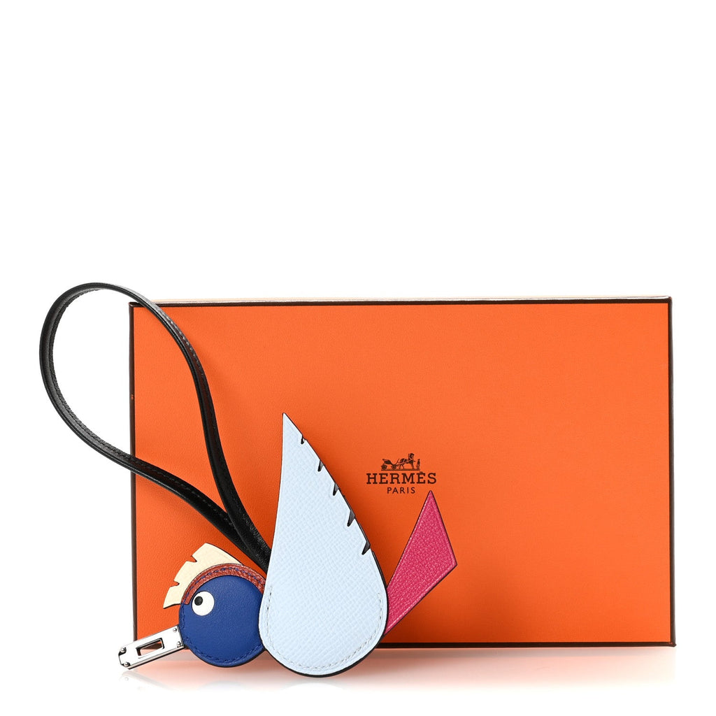 Epsom Swift Chevre Mysore Birdy Bag Charm Bleu Brume Rose Mexico Bleu Royal Cuivre Nata Black