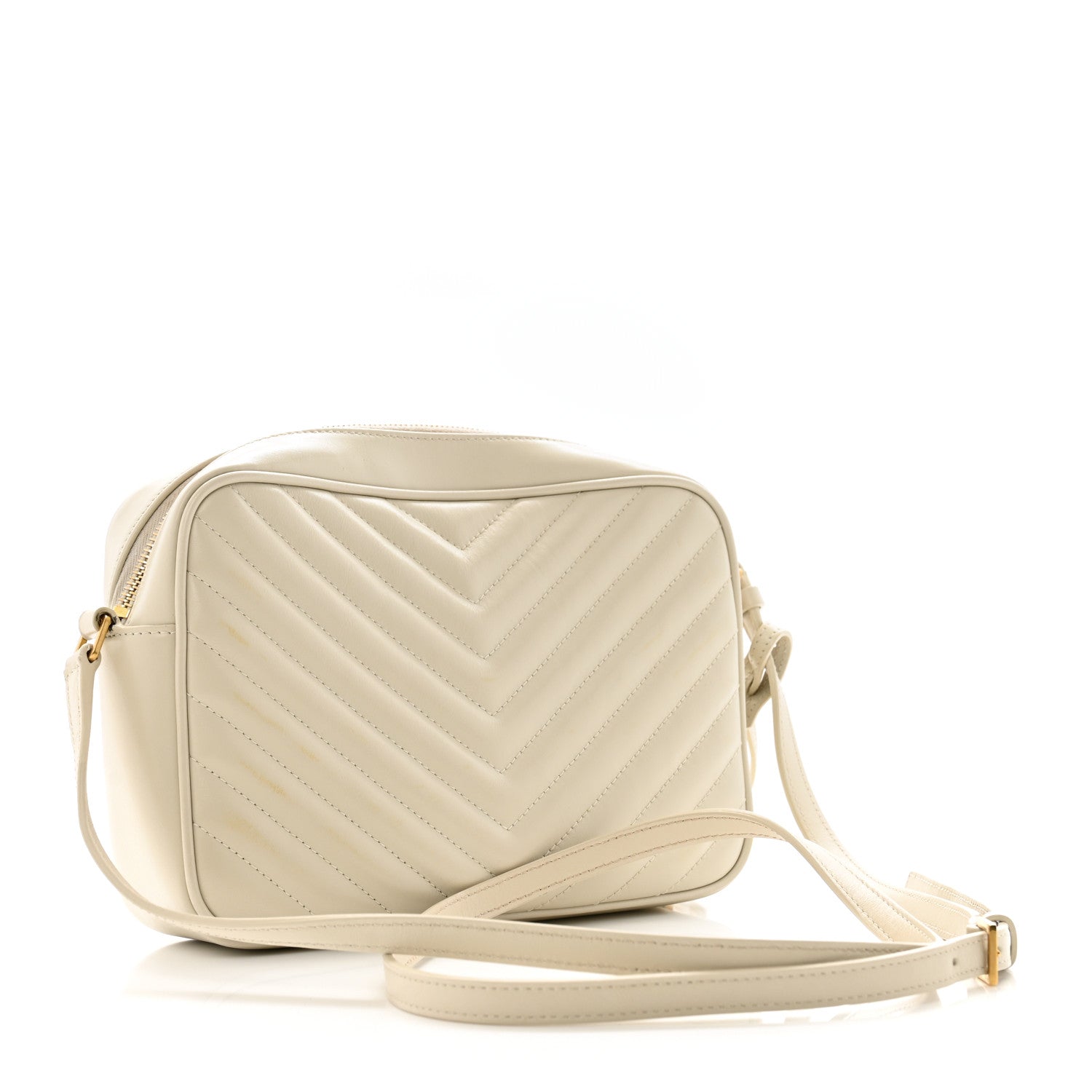 Calfskin Matelasse Monogram Lou Camera Bag Crema Soft