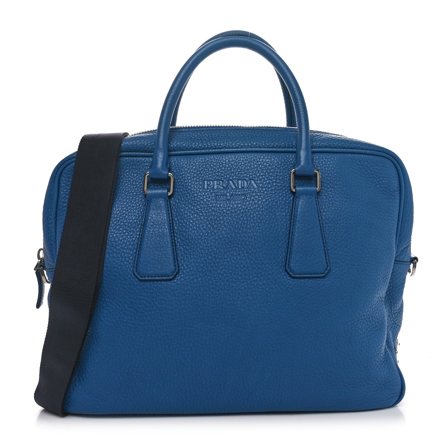 Vitello Daino Briefcase Cobalto