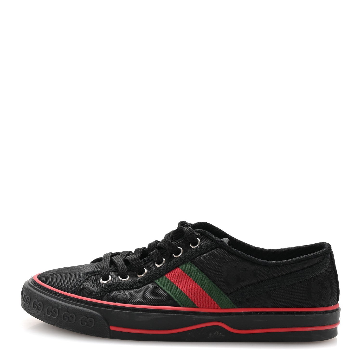 Econyl Nylon Web Monogram Off The Grid Womens 1977 Tennis Sneakers 38.5 Black