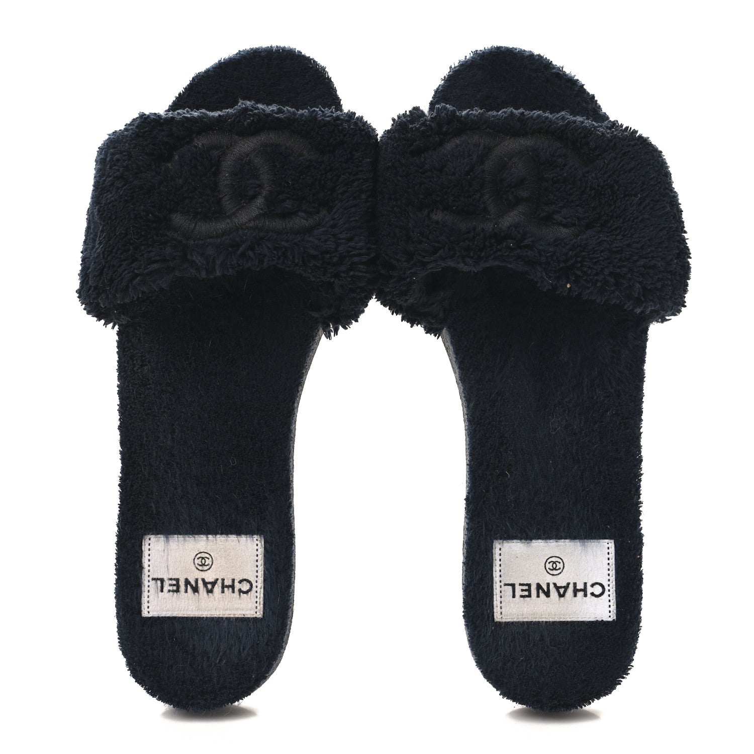 Terry CC Flat Mules Sandals 37 Navy