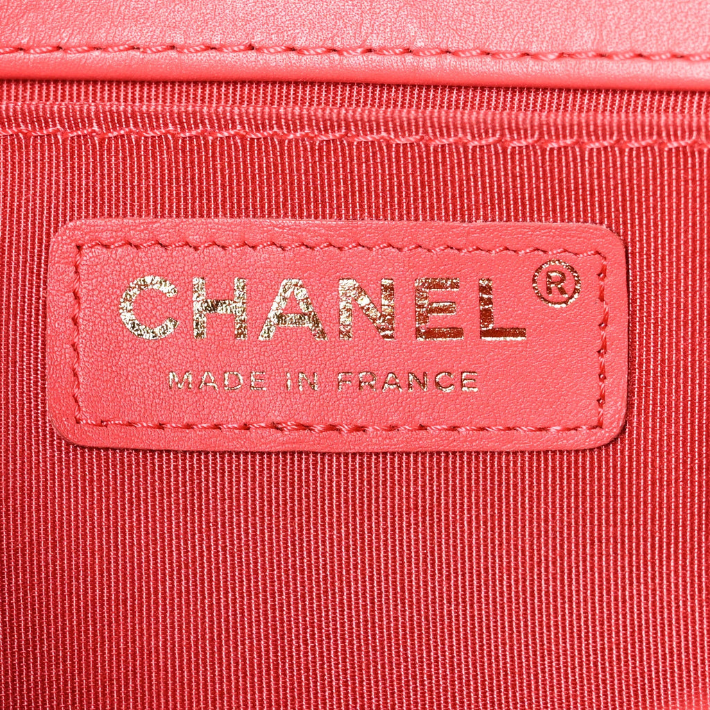 Lambskin Tweed Pearl Chevron Medium Boy Flap Pink