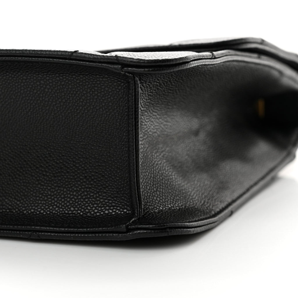 Caviar Quilted CC Large Flap Black