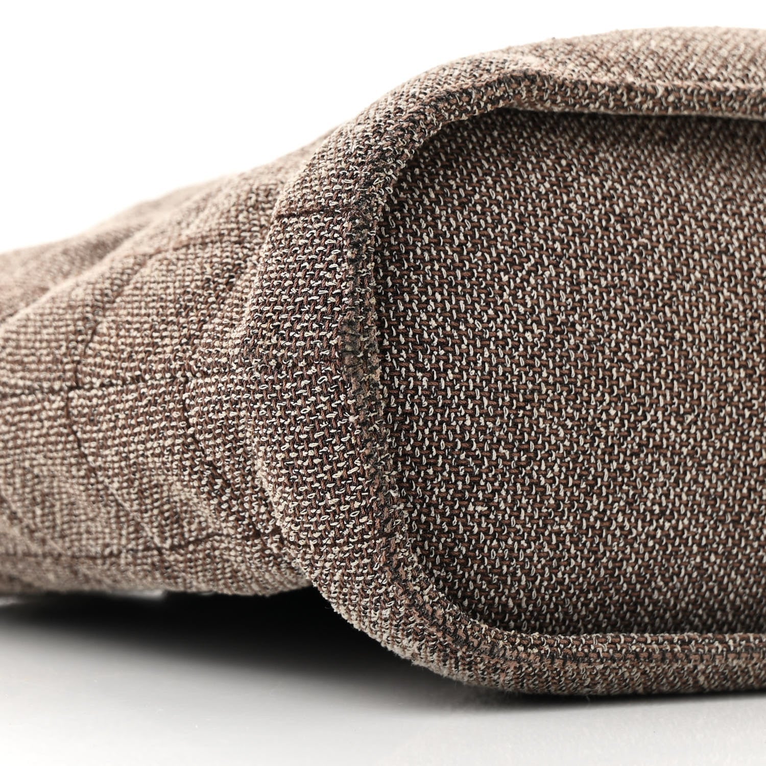 Tweed Quilted Chocolate Bar Tote Beige