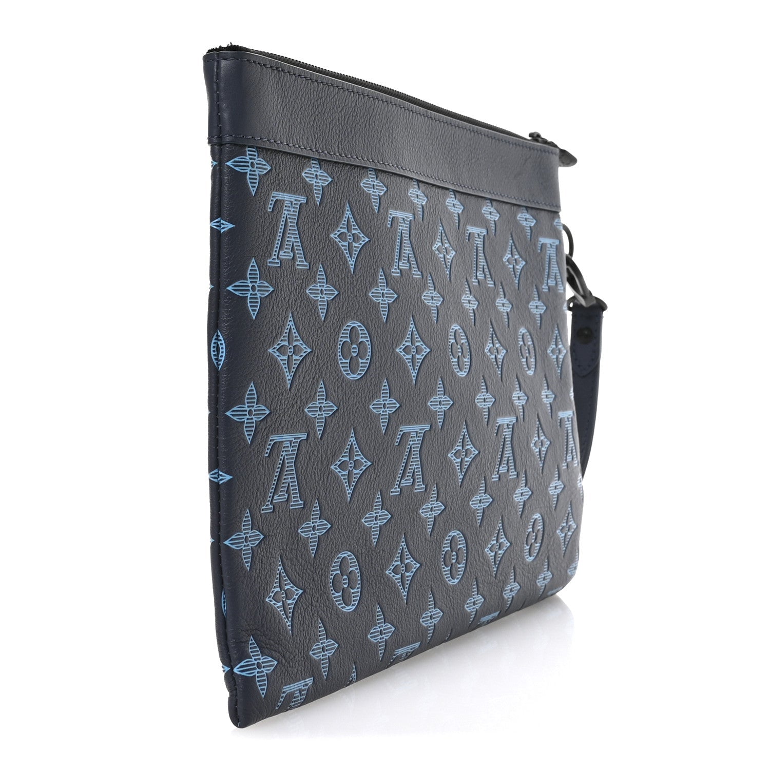 Monogram Shadow Pochette To-Go Navy River Blue