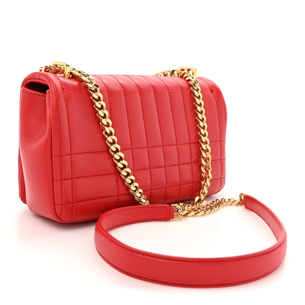 Lambskin Quilted Small Lola Bag Bright Red