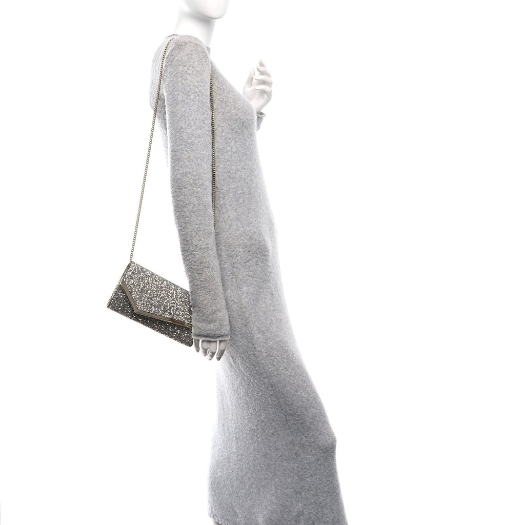 Glitter Emmie Clutch Silver