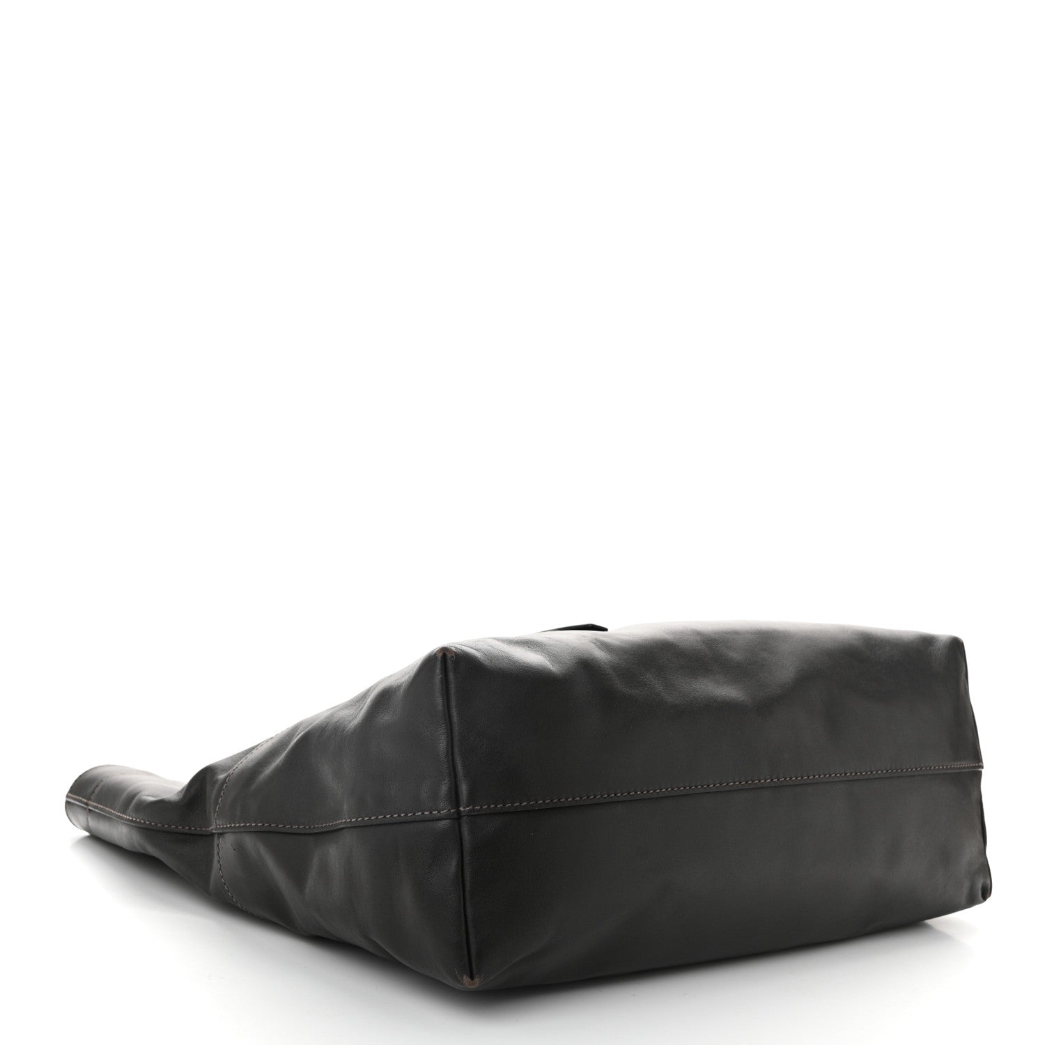 Vitello Soft Calfskin Shopping Tote Ebano