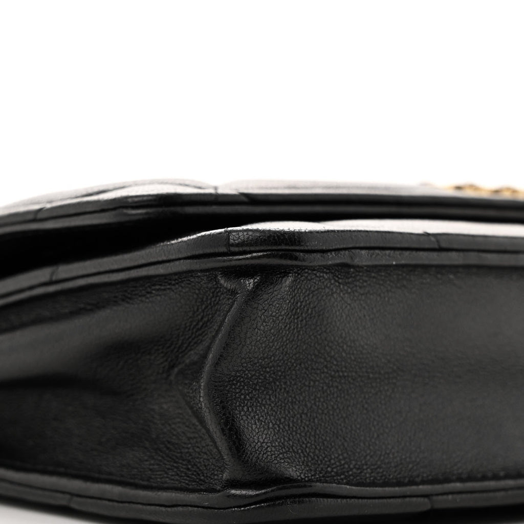 Lambskin Quilted Chanel 19 Wallet On Chain WOC Black