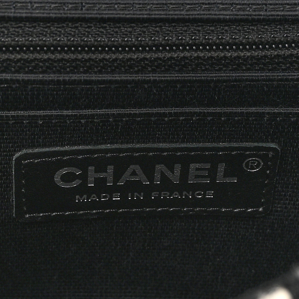Ribbon Tweed Mini Rectangular Flap Black Ivory