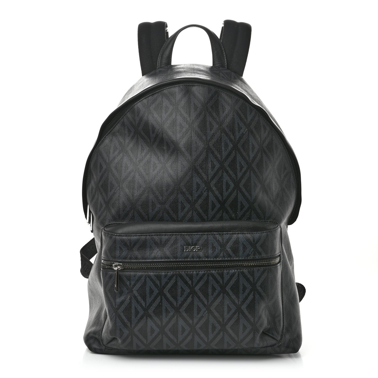 Coated Canvas CD Diamond Rider Zipped Backpack Black