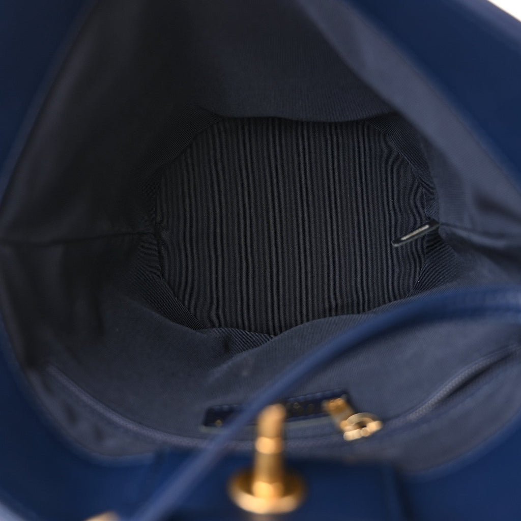 Lambskin Quilted In The Loop Backpack Bag Navy