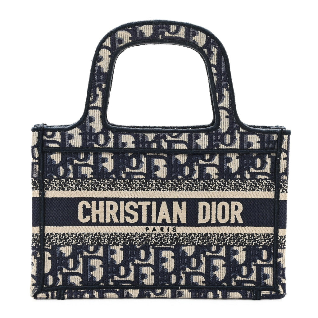Oblique Mini Book Tote Blue Multicolor