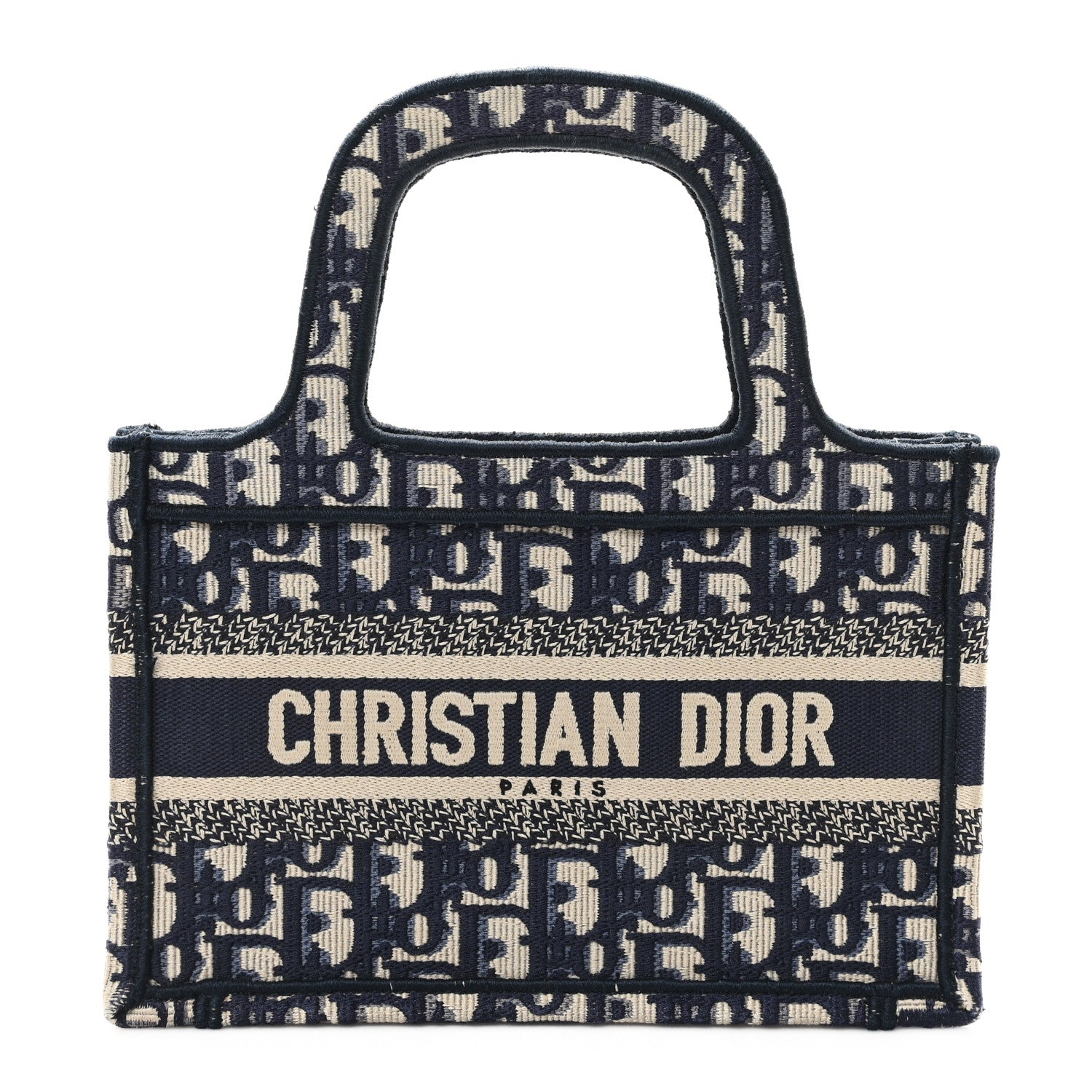 Oblique Mini Book Tote Blue Multicolor