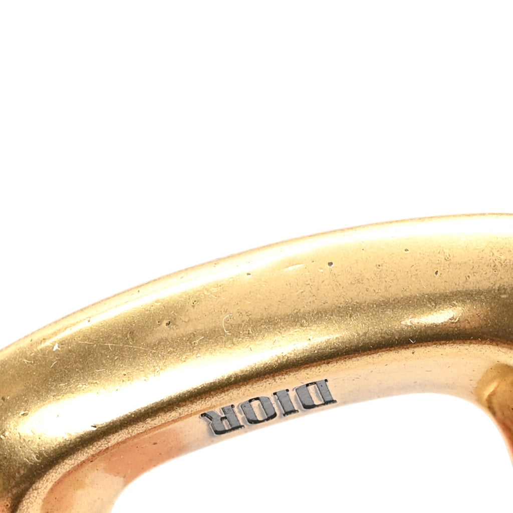 Metal DIOR Hoop Earrings Gold
