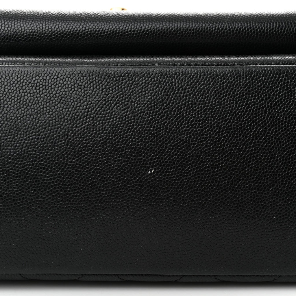 Caviar Quilted Large Business Affinity Flap Black